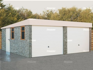 Spar Pent Double Concrete Garage 151