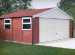 Brick Apex Double Concrete Garage 173